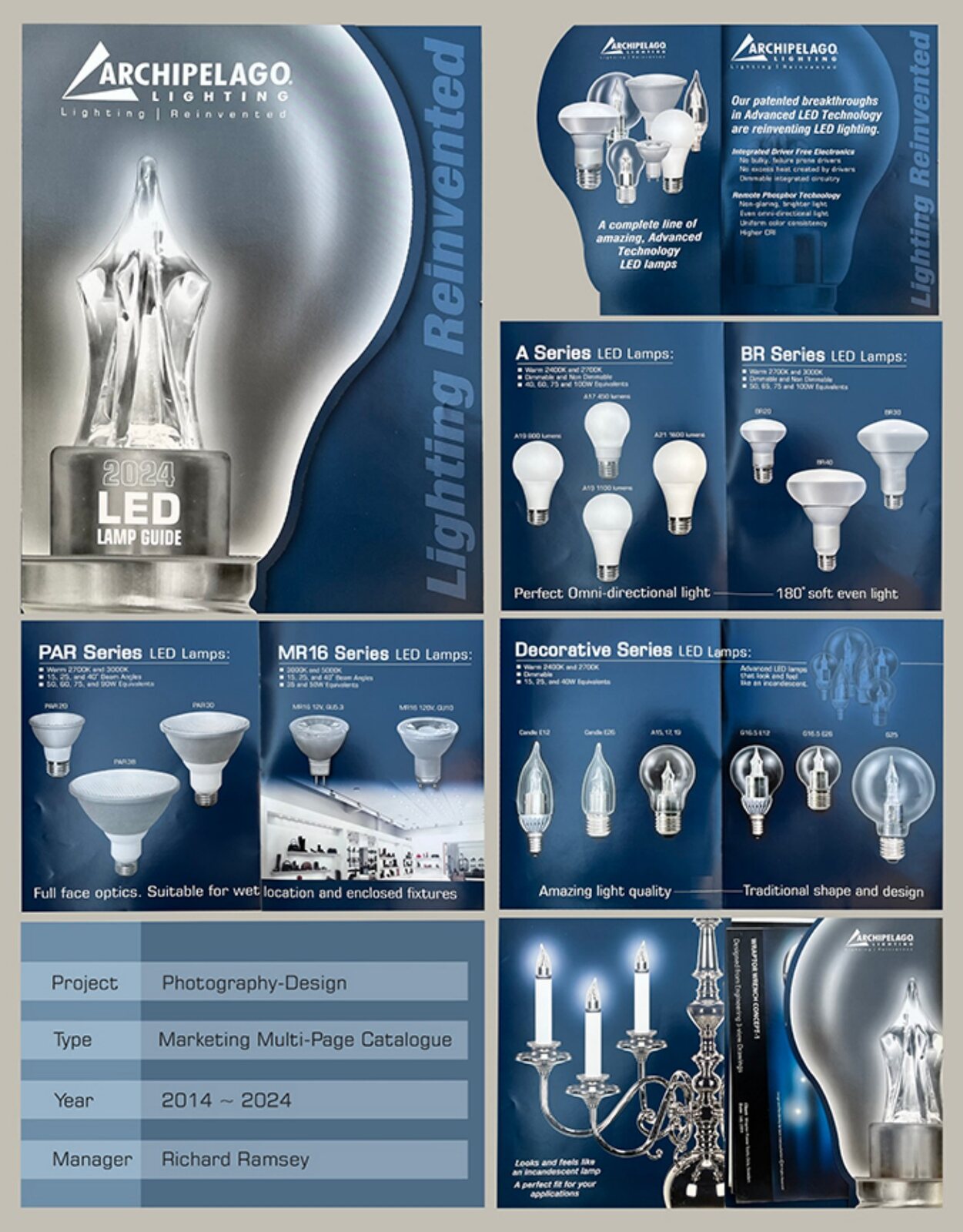 Archipelago LED lighting product catalogue design