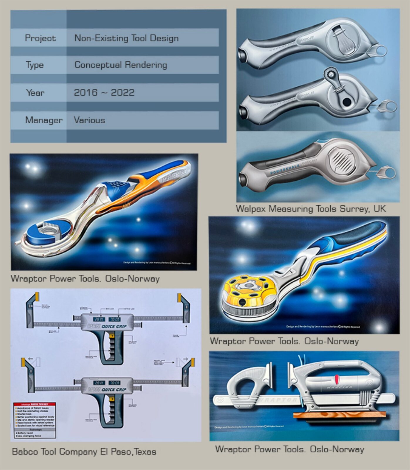 Conceptual architectural and product renderings