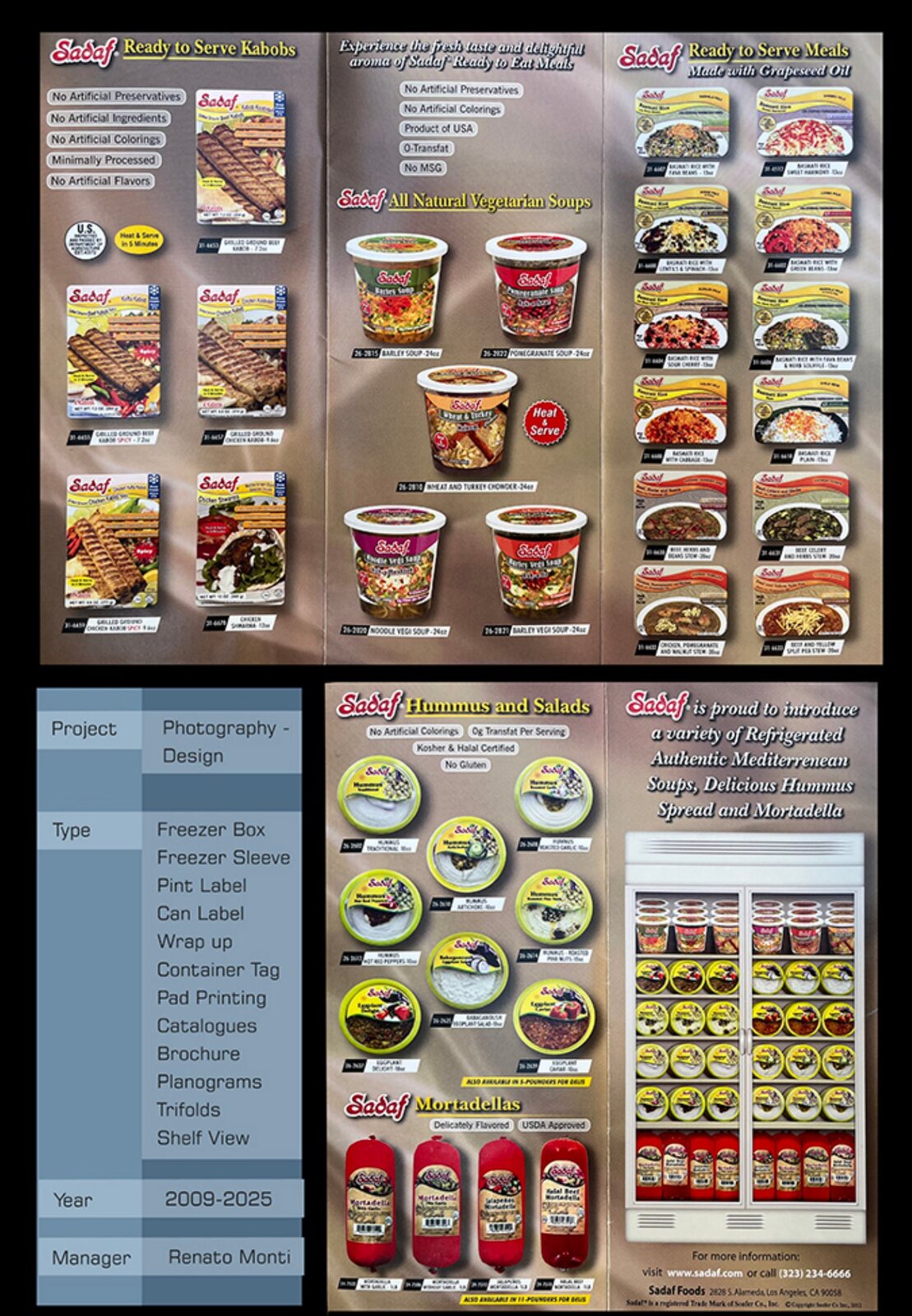Food packaging and label design samples